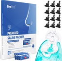 FireAnt 100 Saline Packets ו- 12 Reusable Saline Pods Refills Set, Compatible with Navage Nasal Care - כולל 100 ספירת מלחים Sinus Rinse + 12 Pack Silicone Salt Pads Refill בשחור שחור