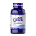 גאווה של Puritan's Pride Absorbable Calcium 1200 מ"ג פלוס ויטמין D3 25mcg 1000 IU עם Bone-ActiveTM, 200 Softgels שחרור מהיר