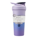 BellerBottle Sport Sleek Insulated Stainless Steel Shaker בקבוק עם Wire Whisk, 25-Ounce, Lavender Ombre - חלבונים Shakes & Hydration for Athletes & Fitness Enthusiasts, Easy Mixing, Slim Easy to Hold, Keeps Drinks Cold, Lockable Lided