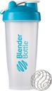 BellerBottle Classic Loop Top Shaker Bottle, 28-Ounce, Clear / Aqua