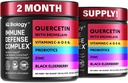 Quercetin עם Bromelain - Premium Quercetin Bromelain קפסולות עבור Immune Support * - Bromelain Quercetin תוסף - Non GMO Quercetin - 2 Pack (120 קפסולות)