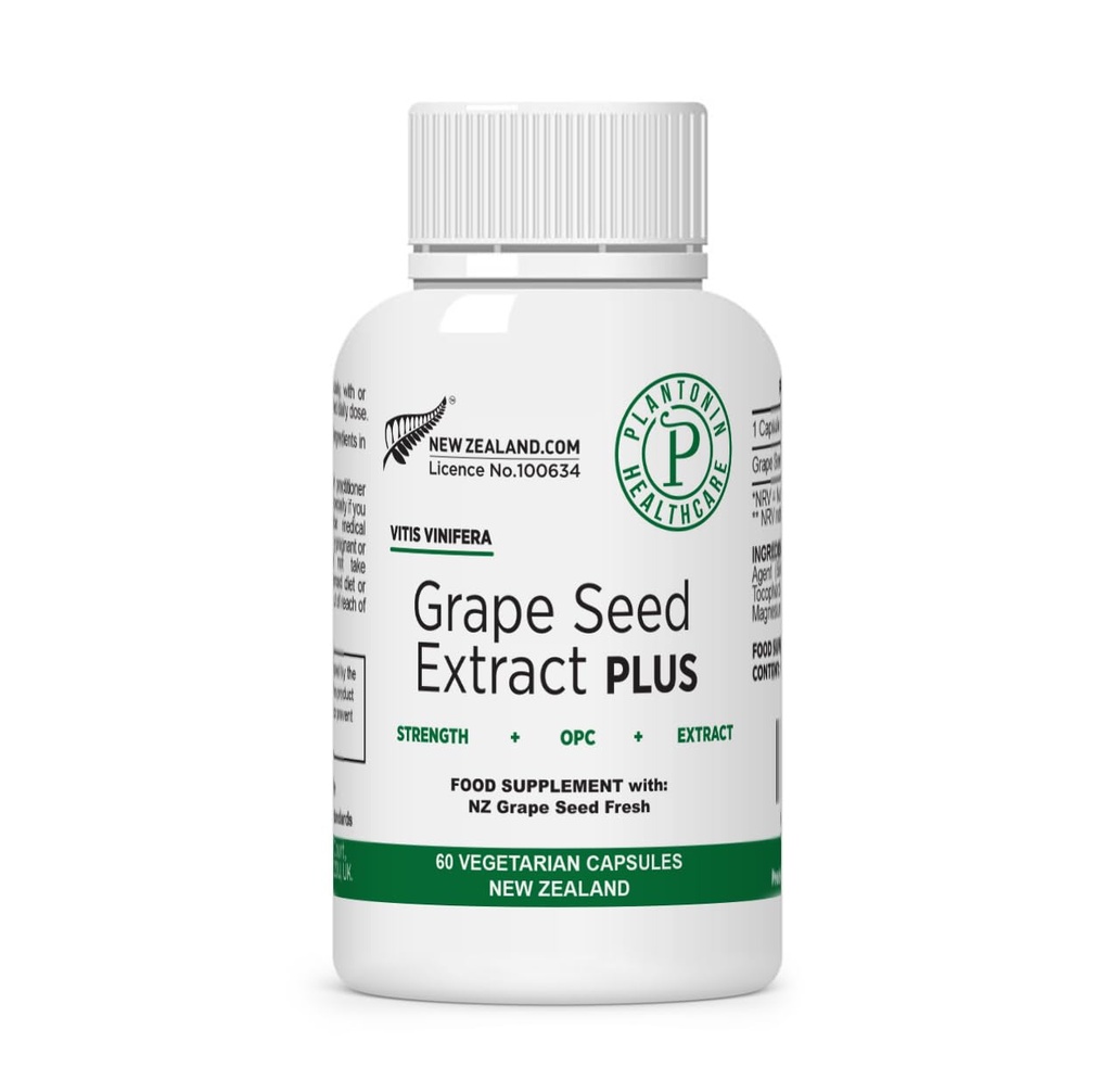 Grape Seed לחלץ 500 מ"ג עם 93% פוליפנולים - 120:1 60,000 מ"ג כוח, 60 קפסולות - 2 חודשים אספקה - GMO & Gluten חינם - פוליפנולים לחלץ