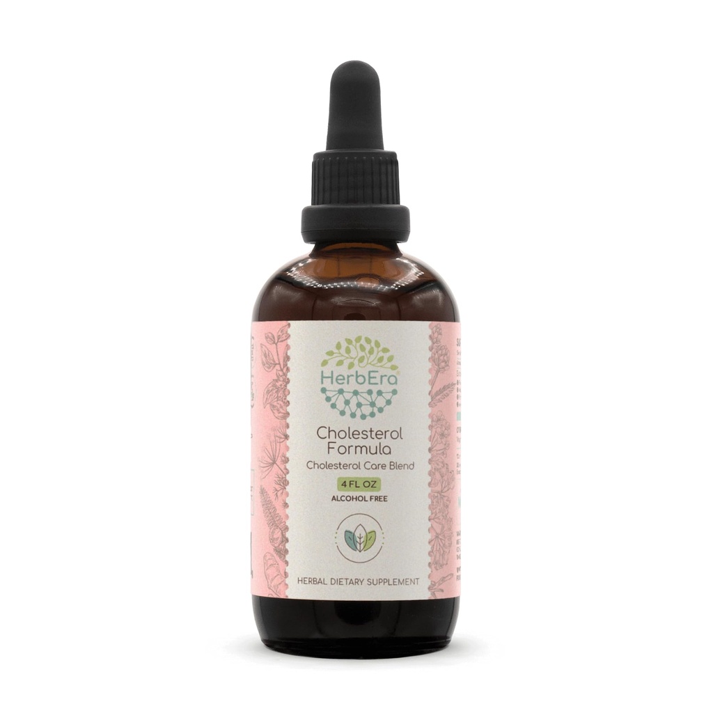 HerbEra Cholesterol פורמולה B120 ללא אלכוהול פלט Tincture Artichoke Leaf, הותורן Leaf ופרח, פנינל Seed, Turmeric Root, Ashwagandha Root, Amla Brad. Cholesterol Care Band 4 Fl Oz
