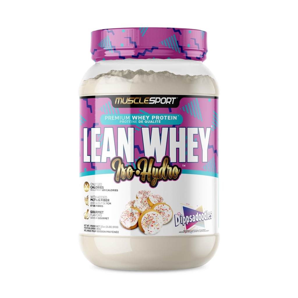 אבקת חלבון שרירי Lean Whey מהפכה - חלבון Whey חלבון Isolate - Low Calorie, Low Carb, שומן נמוך, פלאבים מדהימים - 25g חלבון per Scoop (2lb, Dippsadoodles)