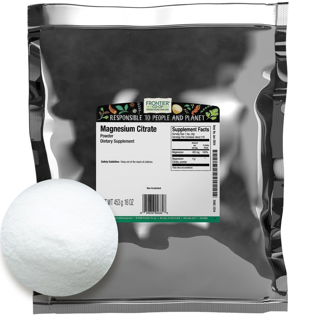 פול ברוק מגנזיום Citrate אבקת, 16 אוונס
