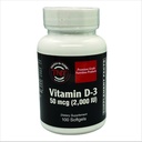 ToUGH-N-tonE Premium Class ויטמין D-3, 2,000 IU (cholecalciferol), צורה ביו-זמינות גבוהה של ויטמין D, ב- Easy to Swallow Soft Gel.