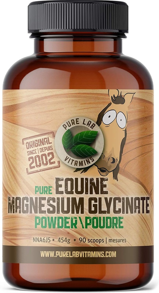 ויטמין מעבדה טהור Equine Magnesium Glycinate אבקת - 454 גרם מיוצר בקנדה