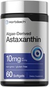 Horbäach Astaxanthin תוספים | 10mg | 60 Softgels | Algae Derived Formula
