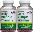 ויטמינים מרובים יומית בהשוואה לאחד A Day Essentials Multivitamin Multimineral תוסף 365 טבליות עבור חבילת בקבוק 2 Total 730 טבליות