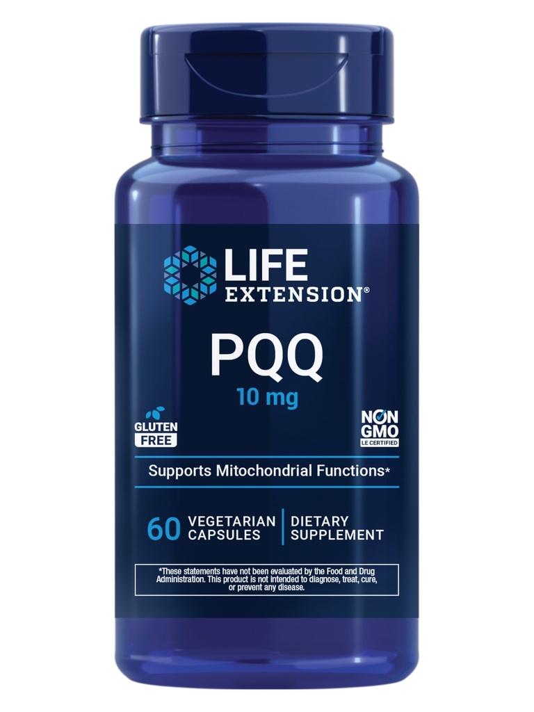 Life Extension PQQQ Caps - Pyrroloquinoline Quinone, 10 מ"ג - מקדם את הצמיחה של חדש Mitochondria, ATP, אנרגיה תמיכה - Gluten-Free, non-GMO, Vegetarian - 30 קפסולות
