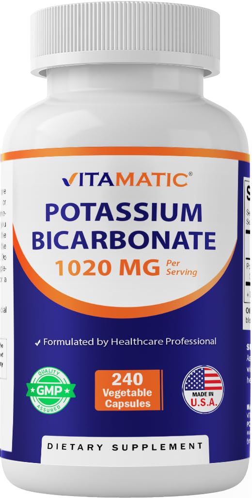 תוספי Vitamatic Potassium, 1020 מ"ג, 240 קפסולות Vegtable - non-GMO - Gluten Free - Made in USA