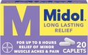 Midol Long Lasting Relief - 20 קפסולות, חבילת 6