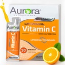אורורה Nutrascience Micro-Pack Liposomal ויטמין C, Immune Support, 1,000 מ"ג Per Serve, Gluten Free, non-GMO, 30 חבילות שירות יחיד, 21.7 oz