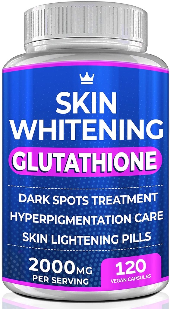 Glutathione Whitening Pills - 120 קפסולות 2000 מ"ג Glutathione - יעיל Skin Lighting תוסף - כתמים אפלים, Melasma & Acne Scar Remover, Hyperpigment Treatment - Anti-Aging Anti-Aging Anti-Aging Antioxidantantantantantantantantantantantantantantantantantantantantantantantantantantant