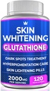 Glutathione Whitening Pills - 120 קפסולות 2000 מ"ג Glutathione - יעיל Skin Lighting תוסף - כתמים אפלים, Melasma & Acne Scar Remover, Hyperpigment Treatment - Anti-Aging Anti-Aging Anti-Aging Antioxidantantantantantantantantantantantantantantantantantantantantantantantantantantant