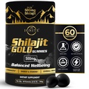 Pure ההימלאיה Shilajit Gummies - 75%+ Fulvic Acid, High Potency Gold כיתה - בלגן לאנרגיה, Vitality & Immune Support, Travel - Friendly, תמרינד פלמור - 60 חניכיים