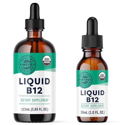 Vimergy USDA אורגני B12105 mL) ו- (30 mL) Bundle