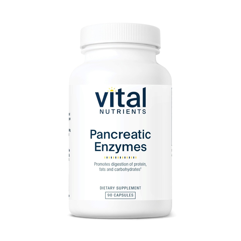 חומרים מזינים רעילים Pancreatic Enzymes 1000 מ"ג (כוח מלא) | תוספי Pancreatinion עם Protease, Amylase & Lipase | Digestive Enzy | Gluten, Milk and Soy Free | 90 קפסולות