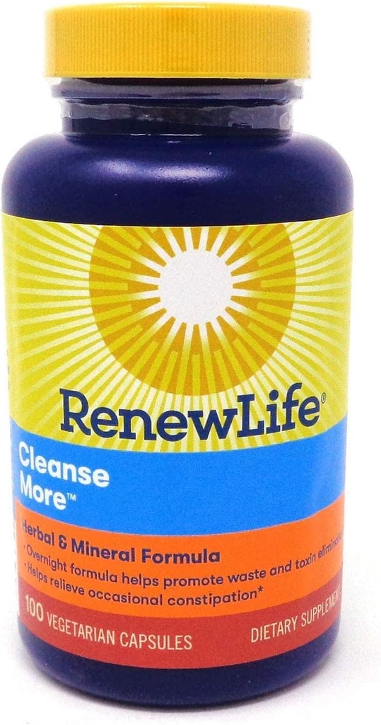 Renew Life ניקויse More Herbal & מינרלים פורמולה, 100 קפסולות