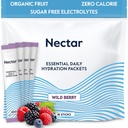 Nectar hydrotion Packets - Electrolytes אבקת Packets - No Sugar or Calories - אורגני פירות נוזלי 4 hydrote Packets for Dehydration Relief and Rapid Rehydration (Berry 18 Pack)