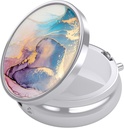 Nipichsha Pill Box, Small Pill Case for Purse & Pocket, Cool Travel Medicineer, Portable Medicine Container Holder to Hold ויטמינים, תרופות, שמן דגים ותוספים, Ink Pink Marble