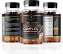 Mushroom Gummies | 10 Mushroom תוסף | 2,500 מ"ג | טורקיה Tail, Chaga, Reishi, Cordyceps & Lions Mane Organic Mushroom, Nootropic Brain Booster (180 (Pack of 3))