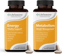 Metabolism Weight Control & Energy Boosting תוסף - Natural Appetite Suppressant - Curbs Cravings - תה ירוק, קפה באן, Chromium, Cacao & Theobromine - 130 קפסולות