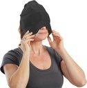 Aculief Ice Therapy Cap - Fit & Neck Cooling - Soft Cotton-Spandex Sleep Cap with Eye Mask - חבילת 1, שחור