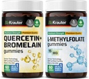 BIO KRAUTER Quercetin עם Bromelain 60 חניכיים & L-Methylfolate 60 חניכיים