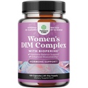 Natures Craftent DIM תוספת לנשים - איזון הורמונלי לנשים עם DIM ו Black Pepper Menopause תמיכה ו- PMS הקלה - תוספת תוספת של תוספת של 300 מ"ג לשרת