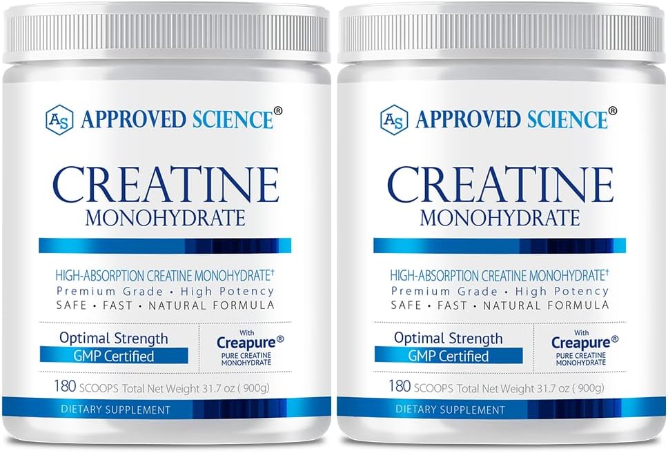אבקה מוסמך למדע קריטין Monohydrate עם bioPerine - תומך צמיחה שריר Lean ושיקום - 360 משרתים - 5000 מ"ג פרי - Unflavored - Non-GMO, טבעוני