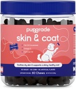 PupGrade Skin & Coat Soft Chew תוסף לכלבים - תומך עור בריא, קואט ותפקוד Immune - עשיר שמן דגים טבעי, אומגה שומן חומציות ווויטמינים - 60 צ'יפס רך