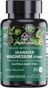 PlantFusion Vegan Magnesium Complex 375 מ"ג ממים ים, Bioavailable Marine Magnesium with Fermented Organic Whole Food Belnesium, Non-GMO, שריר ותמיכה מרגיעה, 120 Cap CapCAP