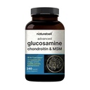 NatureBell Advanced Glucosamine Chondroitin MSM תוסף, 240 קפסולות | 10in-1 Joint Support Complex - עם Hyaluronic Acid, Collagen, Turmeric, Boswellia ועוד - Non-GMO