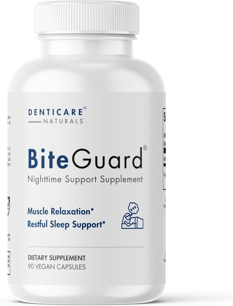 Denticare Bite-guard עבור השיניים גרינפיס וקלינג, TMJ הקלה, Calms Jaw עם Magnesium - 90 Caps