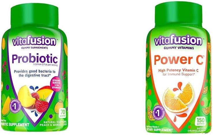 Vitafusion Probiotic ווויטמין C Gummy תוספים, 70 הרוזן ו-150 הרוזן