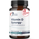 עיצובים לבריאות ויטמין D Synergy - 2000 IU ויטמין D עם K תוסף - תמיכה בריא Moods, בריאות העצם + Immune בריאות עבור מבוגרים - VIT D3 + ויטמין K - Gluten חינם + non-GMO (120 קפסולות)