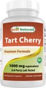 הטוב ביותר Naturals Tart Cherry לחלץ 1000 מ"ג (Non-GMO) Veggie קפסולות - מקדם רמות מזון Uric Acid בטווח נורמלי, פונקציונליות משותפת ומקדם מחזור שינה בריא, 120 הרוזן