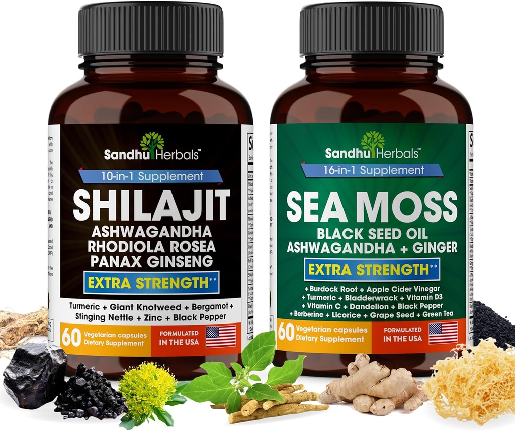 SANDHUHERBALS Sandhu Herbals Bundle - Sea Moss, Shilajit, Black Seed Oil, Ashwagandha, ג'ינג'ר, Rhodiola Rosea, Panax גינזנג, Sting Nettleing Nettleing Nettleing Nettleing Nettleing Nettleing Nettleing Nettleing Nettleing Nettleing Nettleing Nettleing Nettleing Nettleing Nettleing Nettleing Nettleing Nettleseng, Ashwagandha