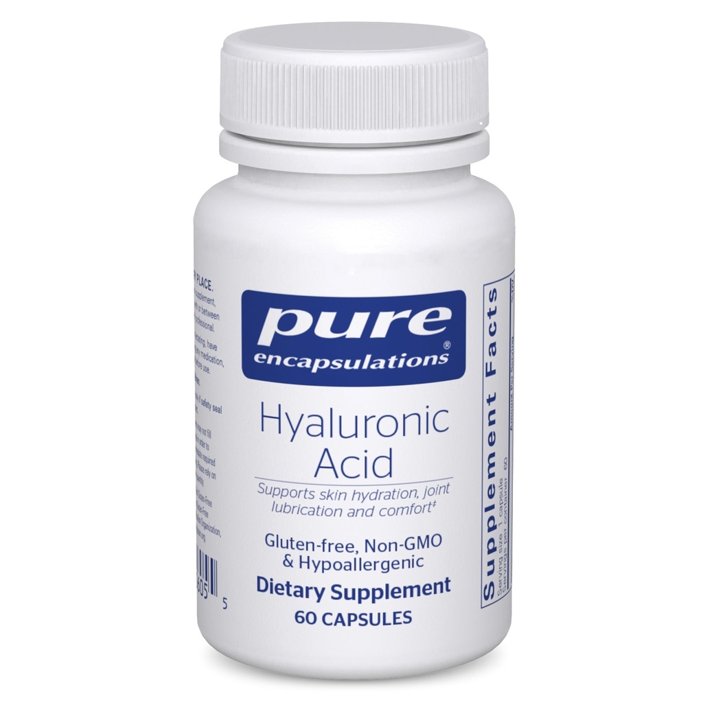 Encapsulations Hyaluronic Acid - for Skin hydrotion, Joint Lubricationcationcationtion & Joint Health * - יעיל Absorption - Gluten Free - טבעוני & Non-GMO - 60 קפסולות