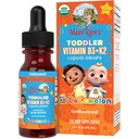 MaryRuth Organics CoComelon ויטמין D3 K2 טיפות נוזליות לפעוטות | ויטמין K2 D3 תוסף לילדים בגילאי 1-3 | Calcium Absorption