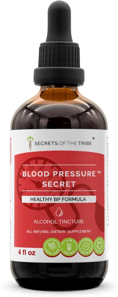 Blood Pressure secret Alcohol Extracts, High-Potency Herbal Drops, Tincture עשוי מ Motherwort Herb (Leonurus Cardiaca), קייאן פפר (Capsicum annuum) 4 oz