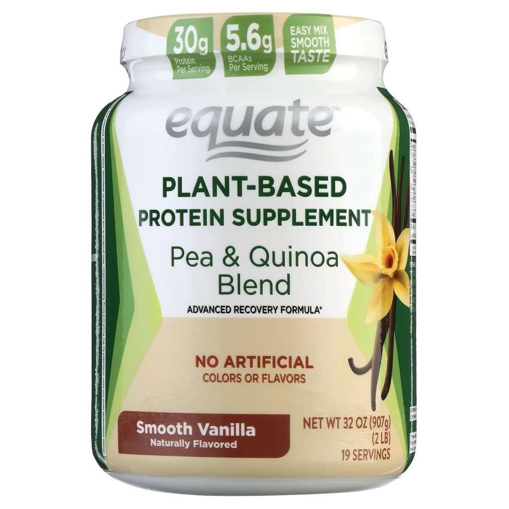 Naisian Equate חדש צמחי מבוסס חלבון תוספת,Smooth Vanilla 2 Lbs