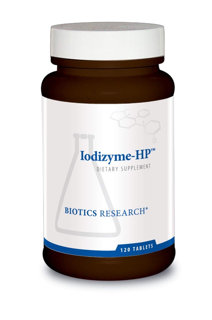 Biotics Research Iodizyme HP Iodine, Thyroid Support, cell Metabolism, מקדם אנרגיה, תומך בתפקוד מטאבולי, T3, T4, TSH 120 טבליות