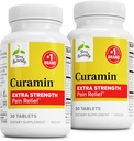 טרי קורטמין תוספת כוח - Curcumin & Boswellia for Healthy Circulation Support - תוסף Turmeric לתמיכה בשילובים, בריאות שרירים & Endorphin הפקה - 30 טבליות (Pack of 2)
