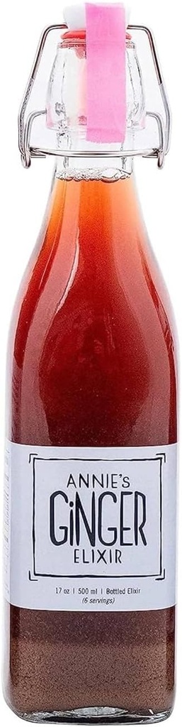 אנני'ס ג'ינג'ר אלקסייר, 17oz 1-Pack, Pure Natural Organic טוניג'ינג'ר שוטה, Creativese Boosts Immune Defense, Daily Gut Health and Wellness, Non-GMO Beverage