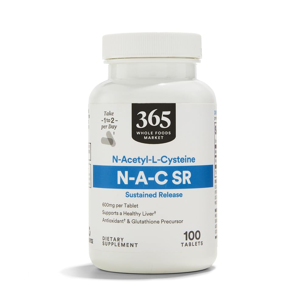365 על ידי Whole Foods Market, NAC Sustained לשחרר 600 מ"ג, 100 Count
