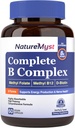 שלם B Complex, All 8 B ויטמינים, Methyl B12, Methyl Folate, Biotin, P-5-P, Highly Absorbable, אנרגיה הפקה, 60 טבעוני Caps