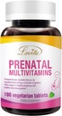 Lovita Prenatal Multivitamins - תמיכה תזונתית מקיפה לפני, במהלך, ופוסט-Pregnancy - 180 טבליות צמחוניות