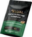 LUAL Papaya Enzyme Complex - טבליות Chewable עם Papain, Bromelain & Digestive Enzymes - תמיכה Digestion & חומרים מזינים Absorption - Natural Papaya Flavor - 180 הרוזן